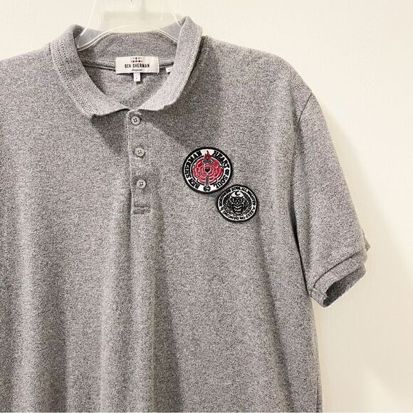 Ben Sherman Northern Soul Badge Pique Polo Shirt - Size Large - Picture 2 of 7